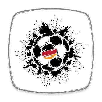 Ball Explosion Fußballteam Deutschland - Viereckiger Kühlschrankmagnet - Weiß - Vorne