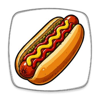 sandwich - Viereckiger Kühlschrankmagnet - Weiß - Vorne