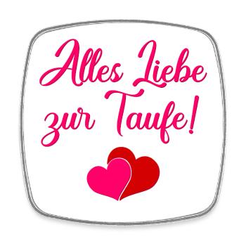 Taufsprüche Taufe Baby - Viereckiger Kühlschrankmagnet - Weiß - Vorne