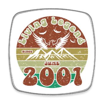 25th Birthday Living Legend since VIN 06/2001 - Square fridge magnet - white - Front