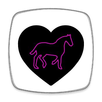 horses - Square fridge magnet - white - Front