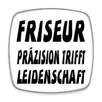 Friseur - Viereckiger Kühlschrankmagnet - Weiß - Vorne