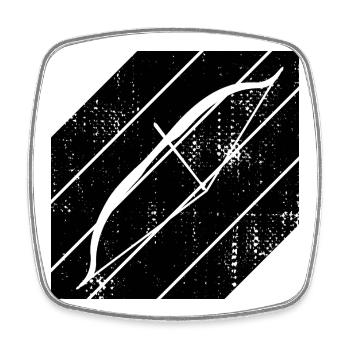 Archery - Square fridge magnet - white - Front