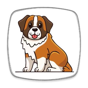 St. Bernard (comic) - Square fridge magnet - white - Front