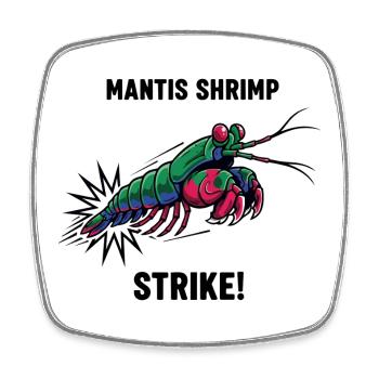Crevette Mante Strike Mantis-Garnele - Viereckiger Kühlschrankmagnet - Weiß - Vorne