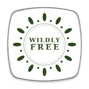 wildly free wreath - Viereckiger Kühlschrankmagnet - Weiß - Vorne