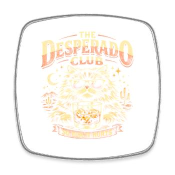 The Desperado Club – Cool Cat Vintage - Square fridge magnet - white - Front