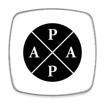 Cadeau de fête des pères Papa, bébé Papa - Magnet carré - blanc - Devant
