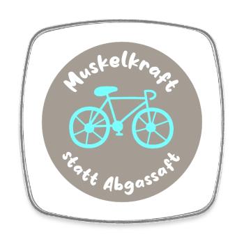Fahrrad Umwelt coole Sprüche Rennrad Sport Fan - Viereckiger Kühlschrankmagnet - Weiß - Vorne
