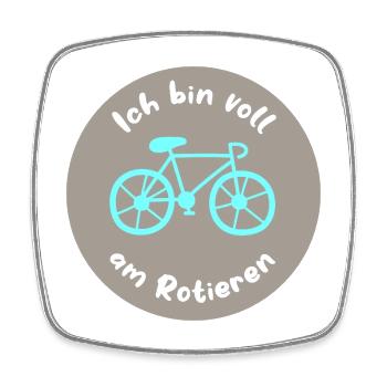 Fahrrad Rennrad coole Sprüche Stimmung Bürohumor  - Viereckiger Kühlschrankmagnet - Weiß - Vorne