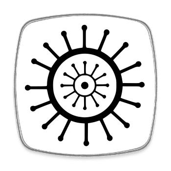 sicanje - Viereckiger Kühlschrankmagnet - Weiß - Vorne