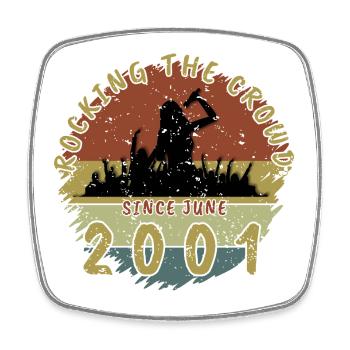 25e anniversaire Faire vibrer la foule SNG 06/2001 - Magnet carré - blanc - Devant