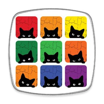 LGBT-Pride-Monat – Love is Love Cats - Viereckiger Kühlschrankmagnet - Weiß - Vorne