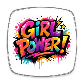 Girl_Power - Square fridge magnet - white - Front