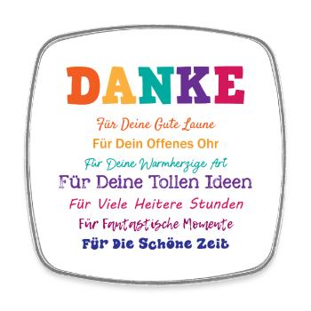 Besten Freund Kollegen Spruch Dankeschön Geschenk - Viereckiger Kühlschrankmagnet - Weiß - Vorne