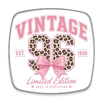 Vintage Leopard 96 Pink Limited - Square fridge magnet - white - Front