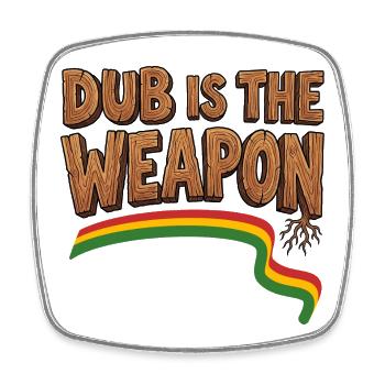 Dub Reggae Weapon - Viereckiger Kühlschrankmagnet - Weiß - Vorne