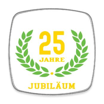 Schuster Jubiläum 25 Jahre 25 jähriges Jubilaeum - Viereckiger Kühlschrankmagnet - Weiß - Vorne