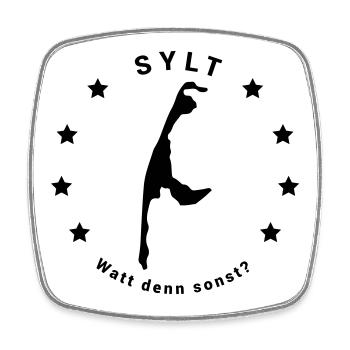 Sylt - Watt denn sonst? - Viereckiger Kühlschrankmagnet - Weiß - Vorne