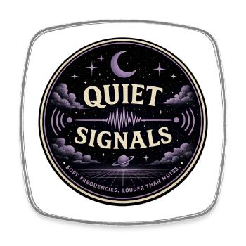 Quiet Signals Cosmos Night - Square fridge magnet - white - Front
