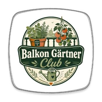 Balkon Gärtner Club - Viereckiger Kühlschrankmagnet - Weiß - Vorne
