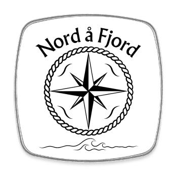 Nord å Fjord - Nordisches Design - Viereckiger Kühlschrankmagnet - Weiß - Vorne