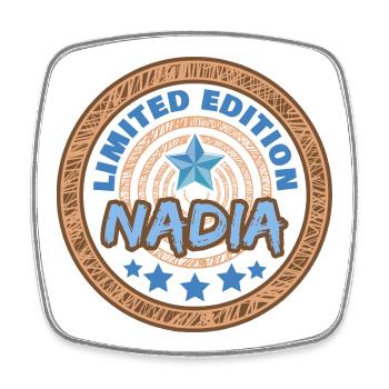 Nadia - Viereckiger Kühlschrankmagnet - Weiß - Vorne