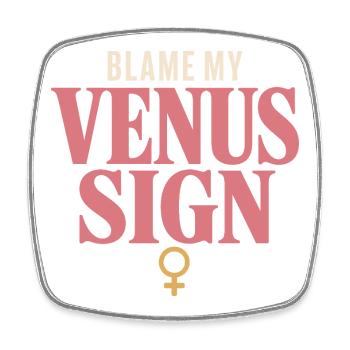 Venus sign Venus astrology - Square fridge magnet - white - Front