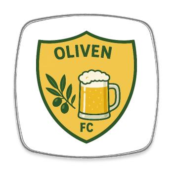 Oliven FC Ölsköld - Square fridge magnet - white - Front
