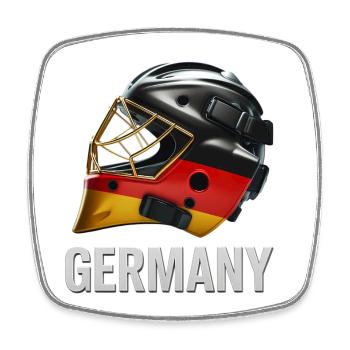 Germany Flag Helmet Graphic - Square fridge magnet - white - Front