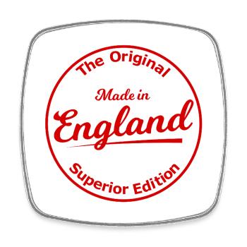 Rouge Original Stamp England - Magnet carré - blanc - Devant