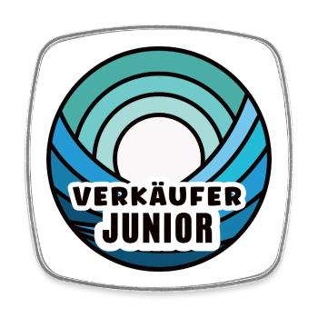 Sohn Verkäufer Junior Kind Verkäufersohn Verkauf - Viereckiger Kühlschrankmagnet - Weiß - Vorne