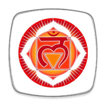 Muladhara Root Chakra - Square fridge magnet - white - Front