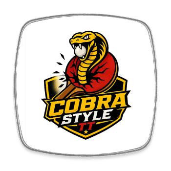 Cobra Style Table Tennis - Magnet carré - blanc - Devant