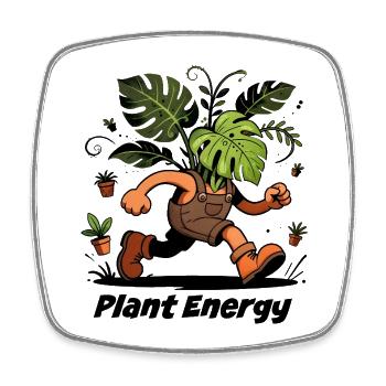 Monstera plante en Plein Chaos Jungle - Magnet carré - blanc - Devant