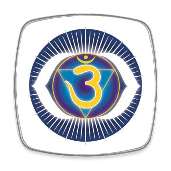 Ajna brow chakra - Square fridge magnet - white - Front