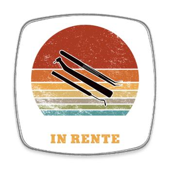 Zahntechnikerin Rente Ruhestand Rentnerin Zahnarzt - Viereckiger Kühlschrankmagnet - Weiß - Vorne