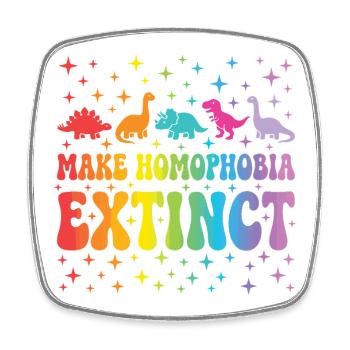 LGBTQ-Pride-Monat – Macht Homophobie ausrottend - Viereckiger Kühlschrankmagnet - Weiß - Vorne