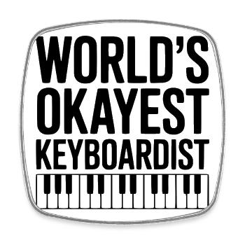 Der beste Keyboarder der Welt - Viereckiger Kühlschrankmagnet - Weiß - Vorne