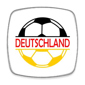 Deutschland Fußball - Viereckiger Kühlschrankmagnet - Weiß - Vorne