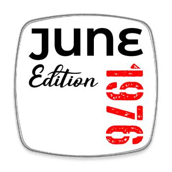 50. Geburtstag Juni 1976 - Viereckiger Kühlschrankmagnet - Weiß - Vorne