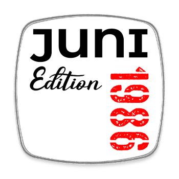 Juni 1986 - 40. Geburtstag - Viereckiger Kühlschrankmagnet - Weiß - Vorne