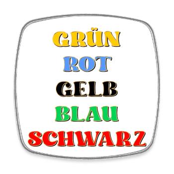 Psychologischer Test Farben - Viereckiger Kühlschrankmagnet - Weiß - Vorne