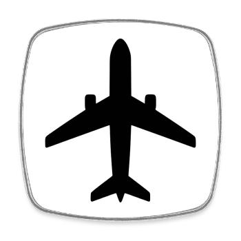 Flugzeug - Viereckiger Kühlschrankmagnet - Weiß - Vorne