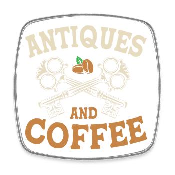 Flea market flea market - Square fridge magnet - white - Front