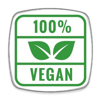 100% vegan - Square fridge magnet - white - Front