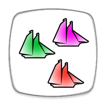 Voile - Magnet carré - blanc - Devant