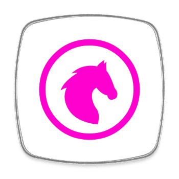 horses - Square fridge magnet - white - Front