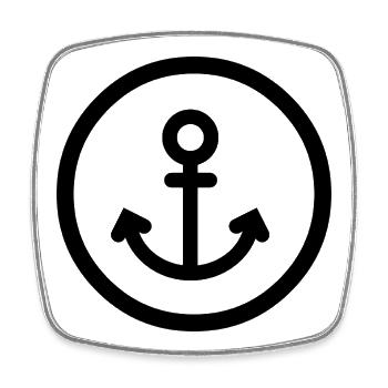 Sail - Square fridge magnet - white - Front