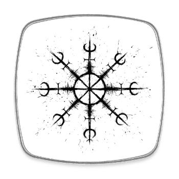 Nordic Vegetarian - Square fridge magnet - white - Front